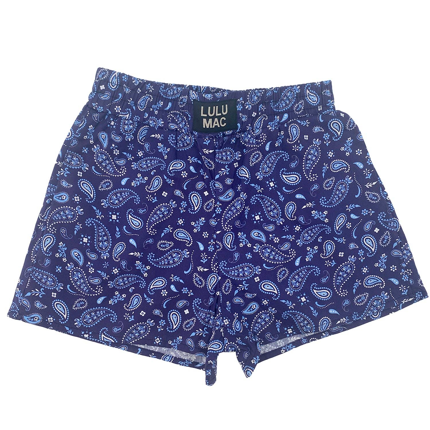 LM-KSH-1001-Blue Bandana KIDS SHORTS: Blue Bandana
