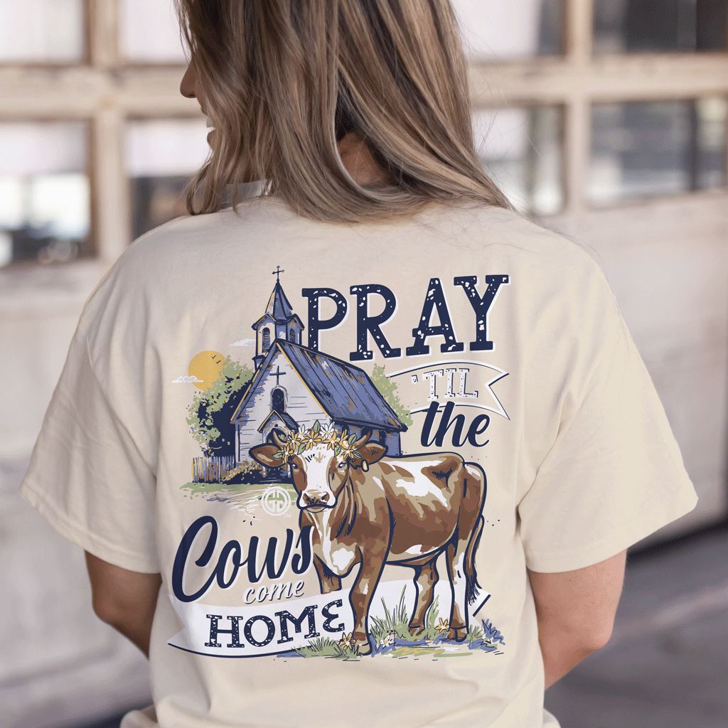 2764 Pray Cow Home - Natural: Natural