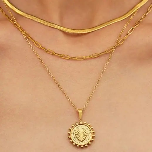 18K Stainless Steel Tarnish Free Layered Necklace