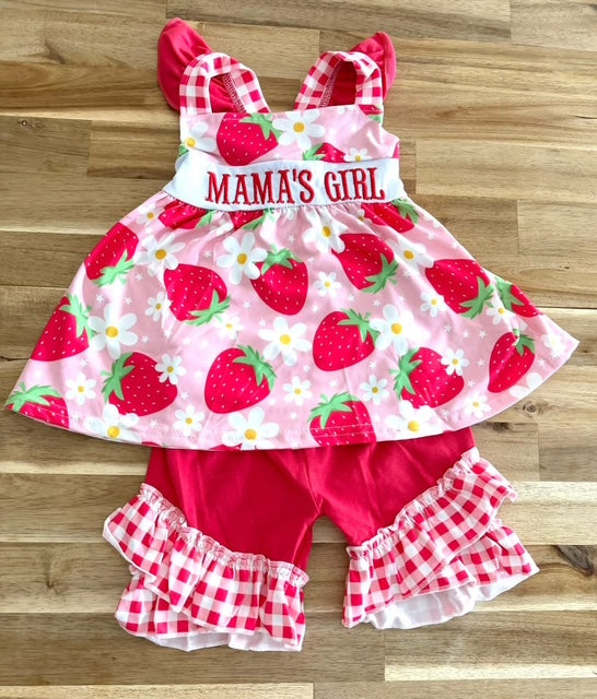 Mama's Girl Strawberry Short Set
