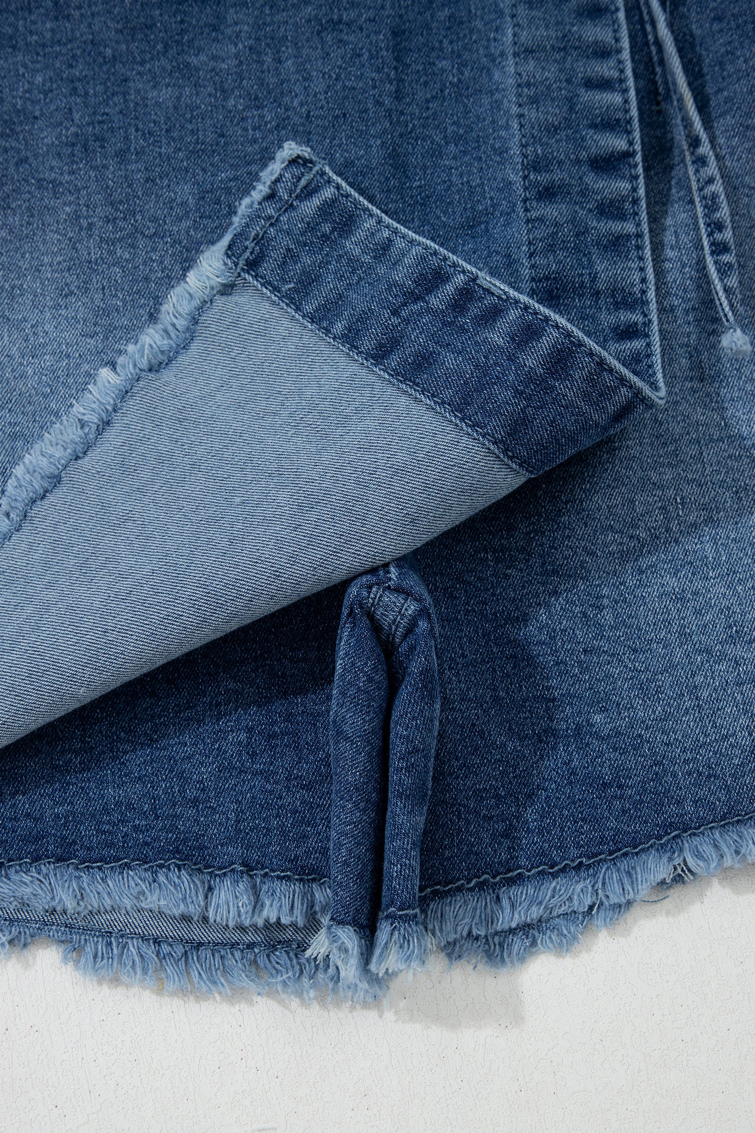 Ashleigh Blue Wrapped Tied Waist Denim Skort