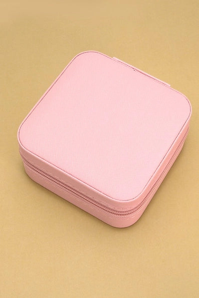 Jewelry Organizer Travel Box Case - Pink