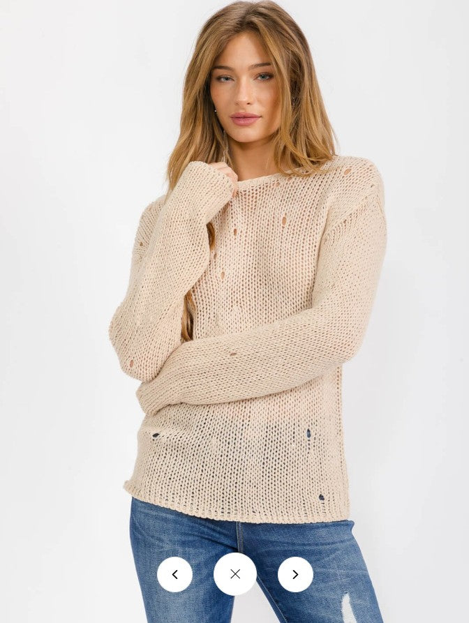Long Sleeve Knit Pullover Sweater
