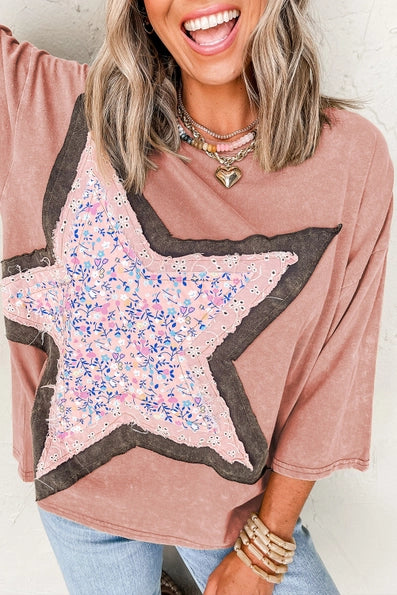 Floral Patchwork Star Tee