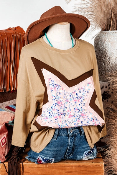 Floral Patchwork Star Tee