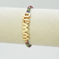CB2309 WWJD Glass Bead Bracelet: Multi 10