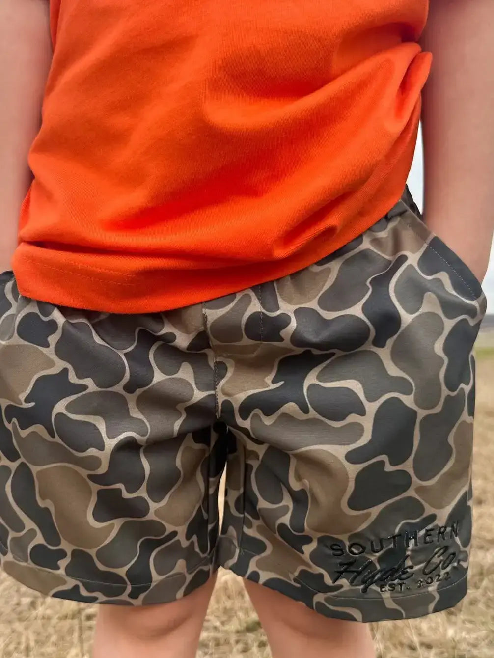 Brown Retro Camo Shorts Men's