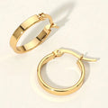 Stainless Steel Pin Catch Hoop Earrings