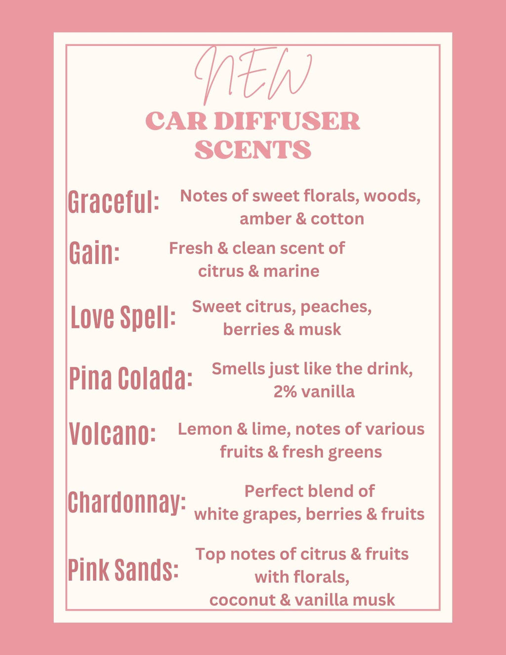 Graceful Car Diffuser: GRACEFUL