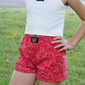 LM-KSH-1001-Red Bandana KIDS SHORTS: Red Bandana